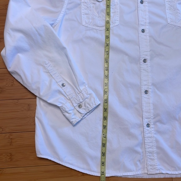 True Religion Slim Fit Button Up Shirt Size 3XL White Western Long Sleeve - Picture 14 of 16